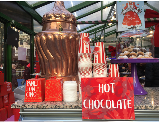 The hot chocolate at Bryant Park's Winter Village