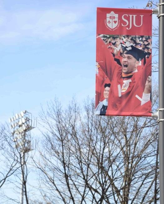 A new sign part of St. Johns rebranding efforts to attract more students to enroll. 