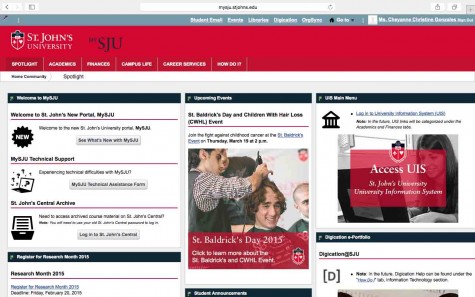 The new MySJU page. The new page features new channels such as Student Email and Digication, and allows for further customization.  Screenshot: Cheyanne Gonzales