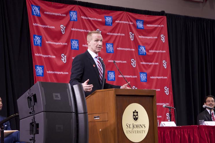 Chris Mullin at his introductory press conference on April 1.

Photo by: Diana Colapietro, Photo Editor
