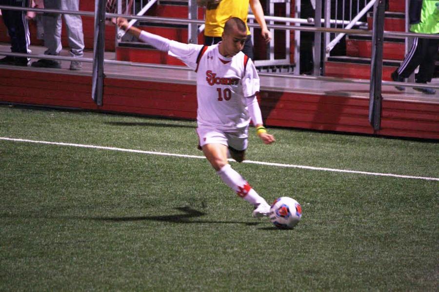 Lucas Fagotti and his teammates finshed off non-conference play strong as the defeated Central Connecticut 3-0 on Tuesday night at Belson Stadium (Photo: Meghan Darreff, The Torch)