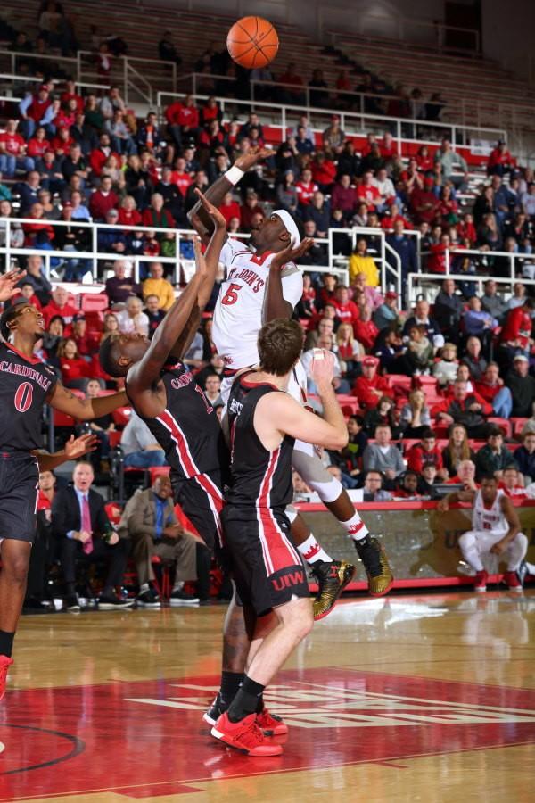 Durand Johnson and St. Johns suffered a setback loss to the University of Incarnate Word on Friday (Photo: St. Johns Athletic Communications)