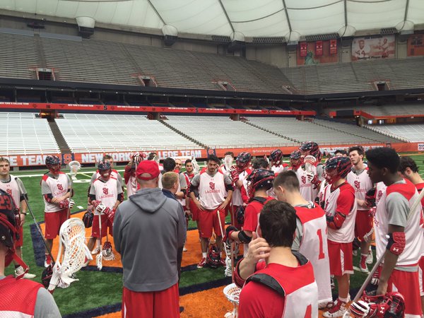 St. Johns took a 15-4 shellacking against No. 3 Syracuse at the Carrier Dome on Mar. 12 (Photo: Twitter/@StJohnsLax)