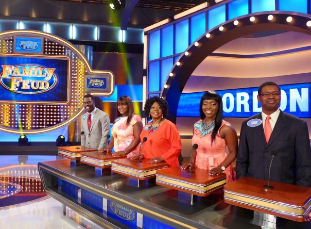 Paul Gee Gordon and his family on Family Feud, airing in August.