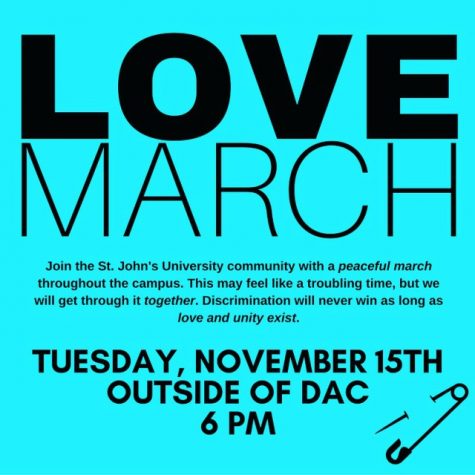 The flyer for the "Love March" taking place on Nov. 15.