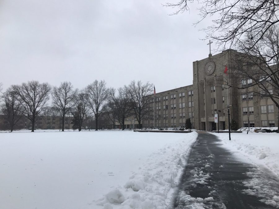 Paths on campus were cleared as of 4 p.m. Tuesday. 