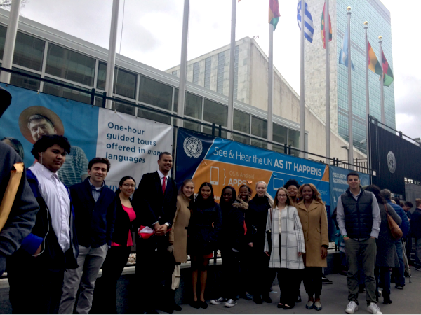 SJU students recently visited the United Nations.