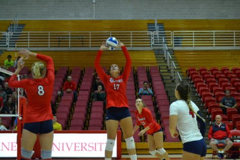 St. Johns volletball player Erica Di Maulo reached 2,000 career assists last week (Photo Courtesy/Athletic Communications).