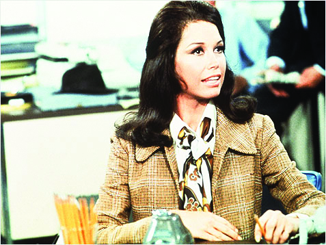 Mary Tyler Moore in the Mary Tyler Moore Show which premiered in 1970.