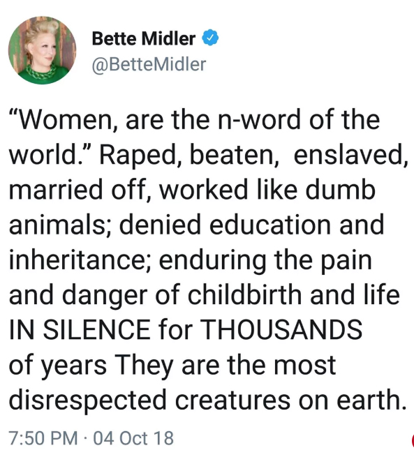 Bette Midler’s Insensitive Remark