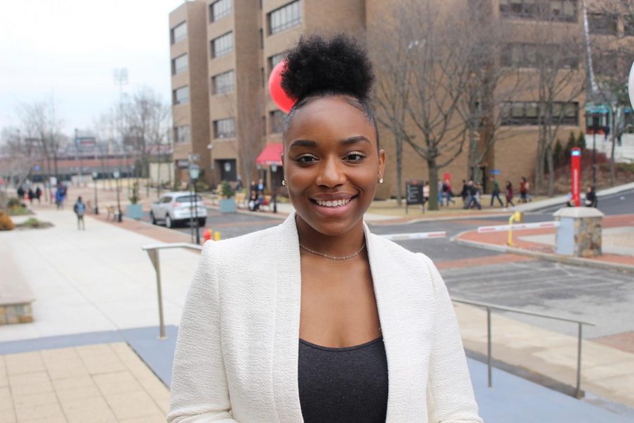 Student Destinee Clowe interns in news and entertainment.