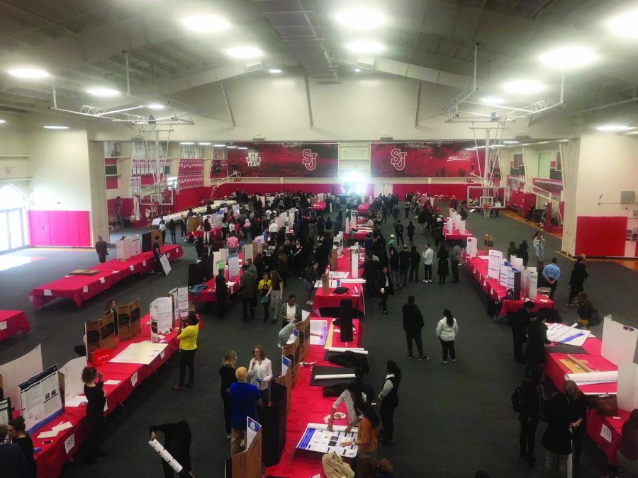 Students and faculty presented their research projects during Research Month’s Poster Session in Taffner Field House on April 11. 