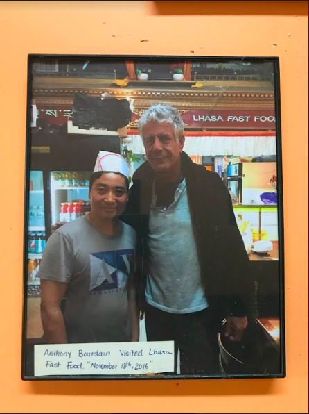 Chef Ben with Anthony Bourdain on Nov. 13, 2016 at Lhasa Fast Food.
