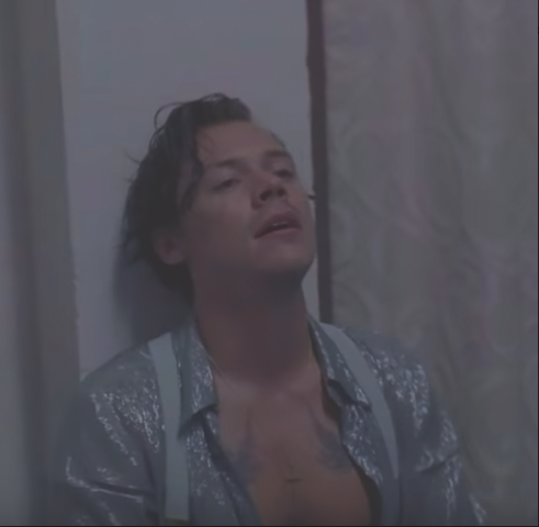  Harry Styles in his new music video, “Lights Up.”
