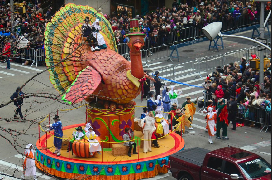 The Macy’s Thanksgiving Parade takes place every year on Manhattan’s Upper West Side. 
