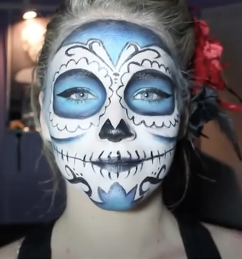 Sugar Skull is Brook Marrs Dia de Los Muertos inspired Halloween makeup look.