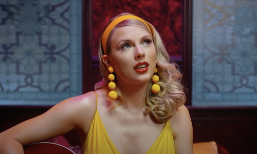 A scene from Taylor Swift’s music video for “Lover.”